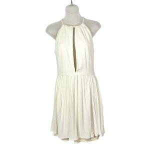 Milly White Halter Poplin Mini Dress S